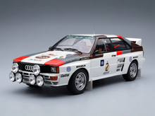 AUDI – QUATTRO A2 (Nachtversion) Nr. 2 – Sieger der Rallye Argentinien 1983 – Hannu Mikkola – Arne Hertz – Weiß-Rot-Braun