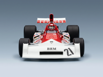 BRM – F1 P160E Nr. 21 GP von Italien in Monza (mit Fahrerfigur) 1973 Niki Lauda – Weiß-Rot