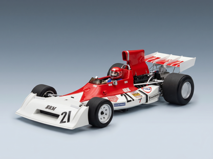 BRM – F1 P160E Nr. 21 GP von Italien in Monza (mit Fahrerfigur) 1973 Niki Lauda – Weiß-Rot