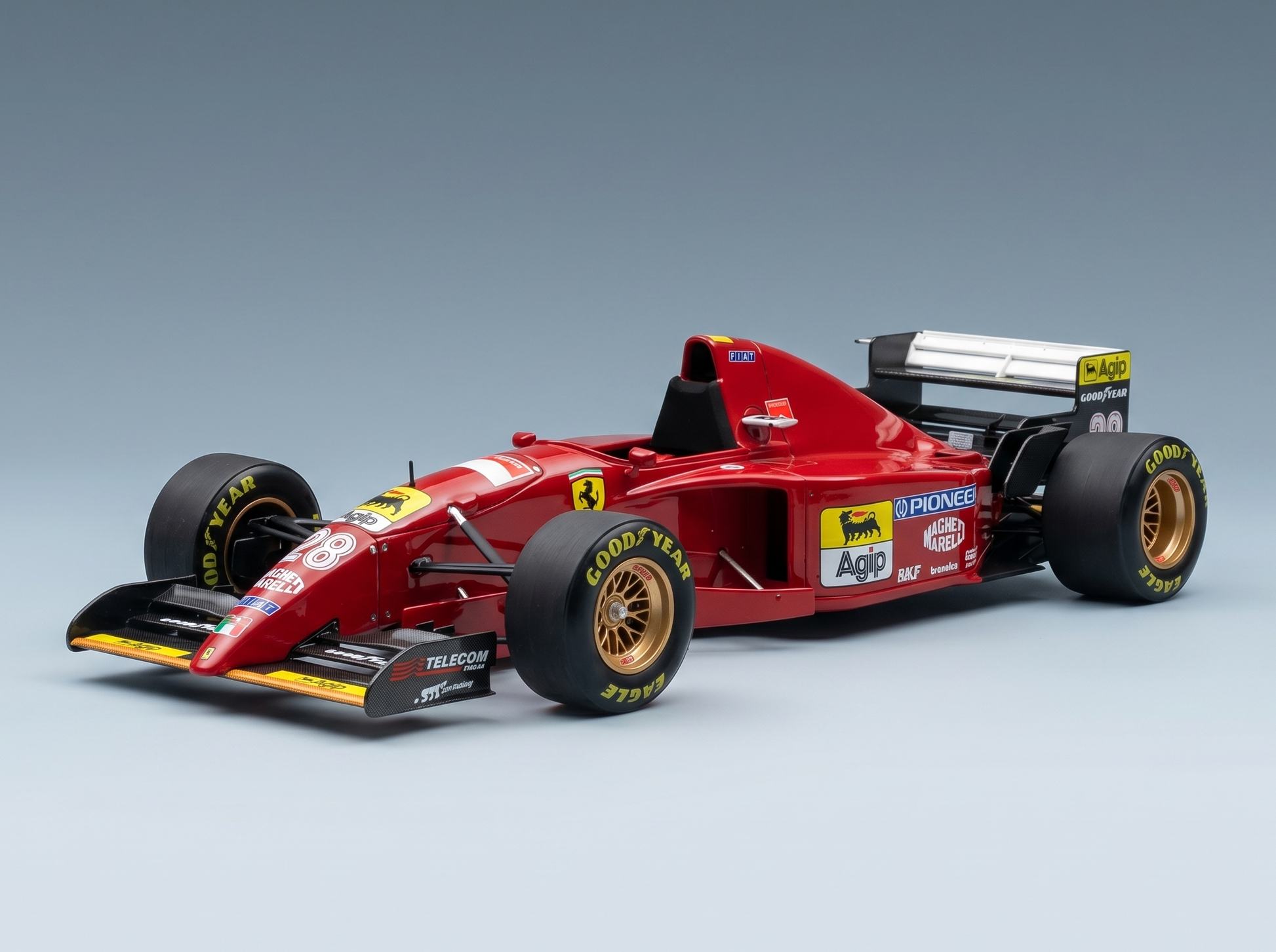 FERRARI - F1 412T2 N 28 MONACO GP 1995 GERHARD BERGER - RED BLACK Scale model car on Vroomi