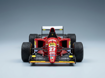 FERRARI – F1 412T2 Nr. 27 GP VON JAPAN MIT REGENREIFEN 1995 JEAN ALESI – ROT-SCHWARZ Modellauto auf Vroomi