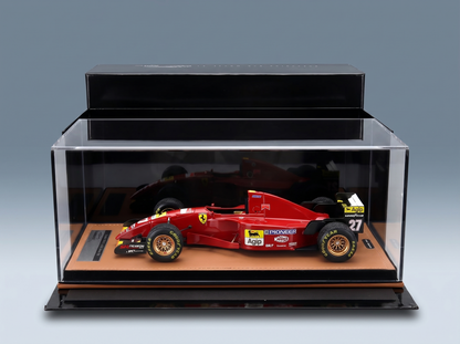 FERRARI – F1 412T2 Nr. 27 GP VON JAPAN MIT REGENREIFEN 1995 JEAN ALESI – ROT-SCHWARZ Modellauto auf Vroomi