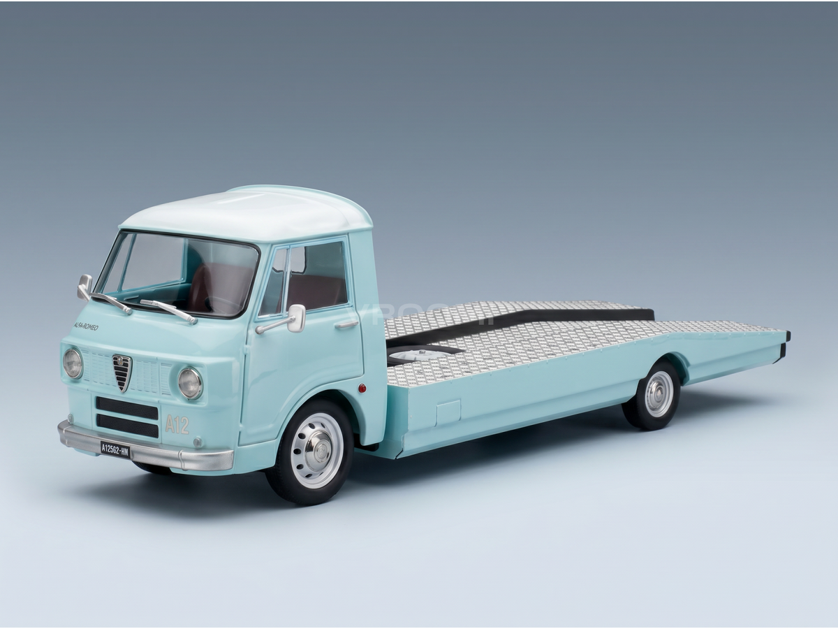 Alfa Romeo A12 (F12) Carro Attrezzi Prima Serie 1967 Light Blue White Mitica 1:43 scale model