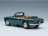 Voiture miniature cabriolet vert avec intérieur fauve, présentée par Vroomi pour les collectionneurs