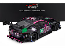 Audi R8 LMS GT3 EVO II Virtual Energy #44 scale model car by Vroomi, featuring pink and purple lightning livery.