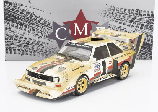 modellino in scala Audi Quattro modellino livrea Pikes Peak, presentato da Vroomi per i collezionisti