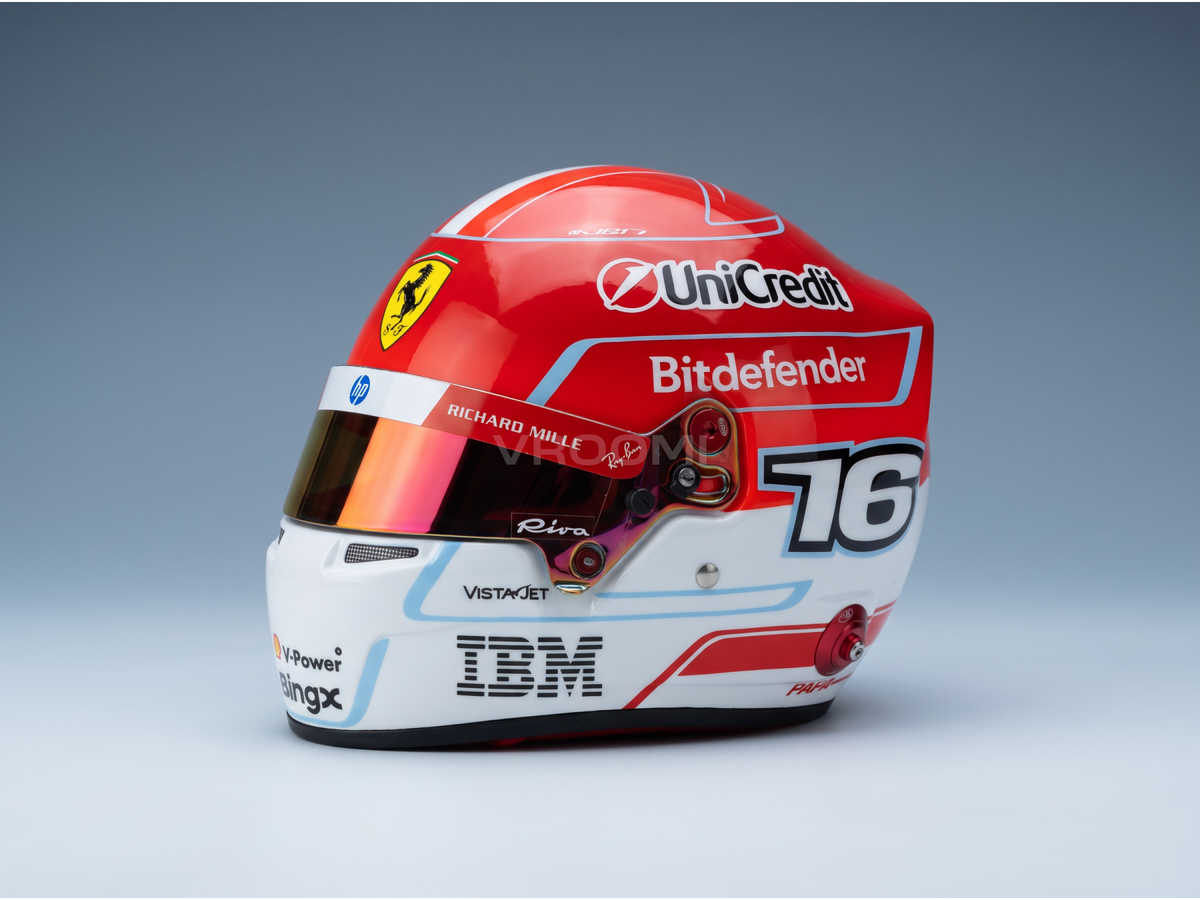 Rot-weißer helmet Sponsorenlogos, Zubehör für Modellautos von Vroomi