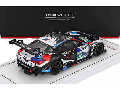 BMW M4 GT3 #31 scale model car by TSM Model, featuring racing livery, displayed on Vroomi base