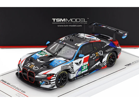 BMW M4 GT3 EVO #31 scale model car by TSM Model, displayed at Vroomi for collectors and motorsport fans.