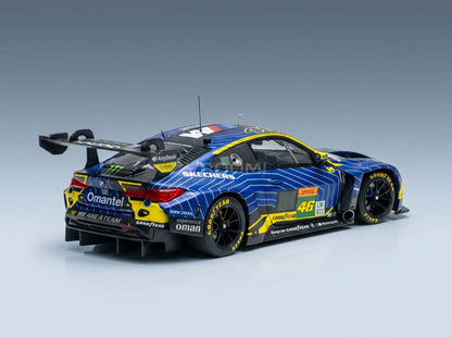 BMW - SÉRIE 4 M4 GT3 EVO 3,0 L TURBO TEAM WRT N 46 1 812 km QATAR 2025 VALENTINO ROSSI - KELVIN VAN DER LINDE - AHMAD AL HARTHY - DIVERS Boutique de modèles réduits Vroomi