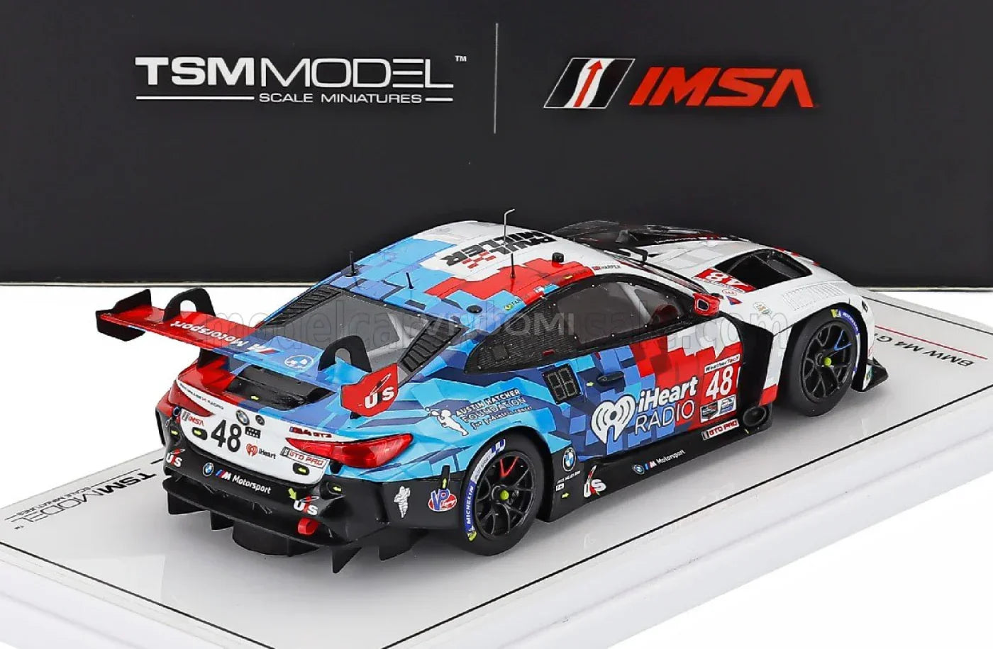 BMW - 4-SERIE M4 GT3 EVO TEAM PAUL MILLER RACING N 48 IMSA 24 uur van Daytona 2025 AUGUSTO FARFUS - DAN HARPER - MAX HESSE - JESSE KROHN - WIT ZWART ROOD BLAUW Vroomi Schaalmodellen Shop