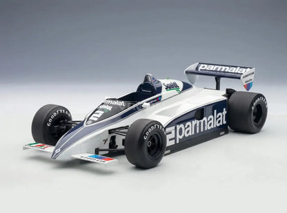 BRABHAM - F1 BT50 PARMALAT N.º 2 GP DE HOLANDA 1982 RICCARDO PATRESE - BLANCO Y AZUL Tienda de maquetas de coches Vroomi