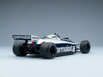 BRABHAM - F1 BT50 PARMALAT N.º 2 GP DE HOLANDA 1982 RICCARDO PATRESE - BLANCO Y AZUL Tienda de maquetas de coches Vroomi