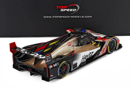 CADILLAC - SERIE V R 5,5 L V8 EQUIPO HERTZ JOTA N.º 12, 4.º puesto en las 24 Horas de Le Mans 2025 ALEX LYNN - NORMAN NATO - WILL STEVENS - BLANCO DORADO NEGRO Vroomi Tienda de maquetas de coches