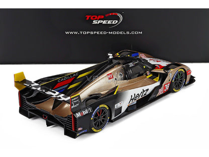 Cadillac Hypercar scale model car with Hertz livery, displayed by Vroomi for collectors