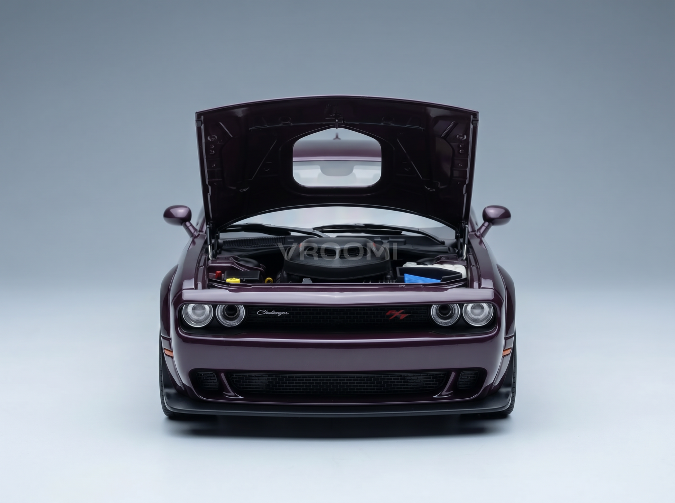 DODGE - CHALLENGER R/T SCAT PACK WIDEBODY 2022 - HELLRAISIN PURPLE: Maqueta de coche en Vroomi
