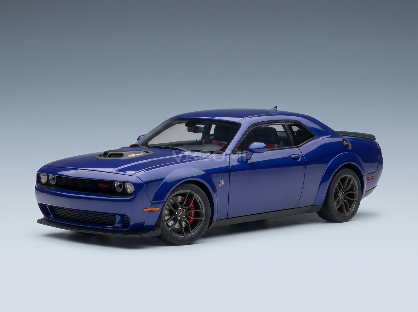 DODGE - CHALLENGER R/T SCAT PACK WIDEBODY 2022 - AZUL INDIGO Maqueta de coche en Vroomi