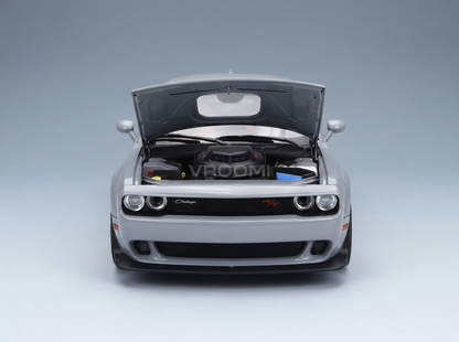 DODGE - CHALLENGER R/T SCAT PACK WIDEBODY 2022 - SMOK SHOW GREY: Maqueta de coche en Vroomi
