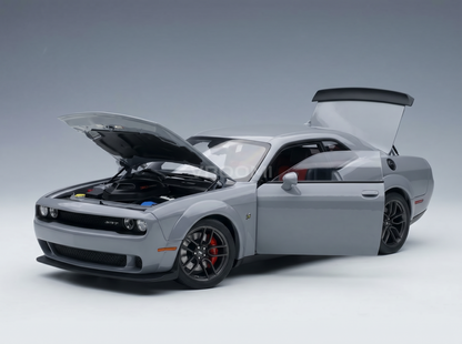 DODGE - CHALLENGER R/T SCAT PACK WIDEBODY 2022 - SMOK SHOW GREY: Maqueta de coche en Vroomi