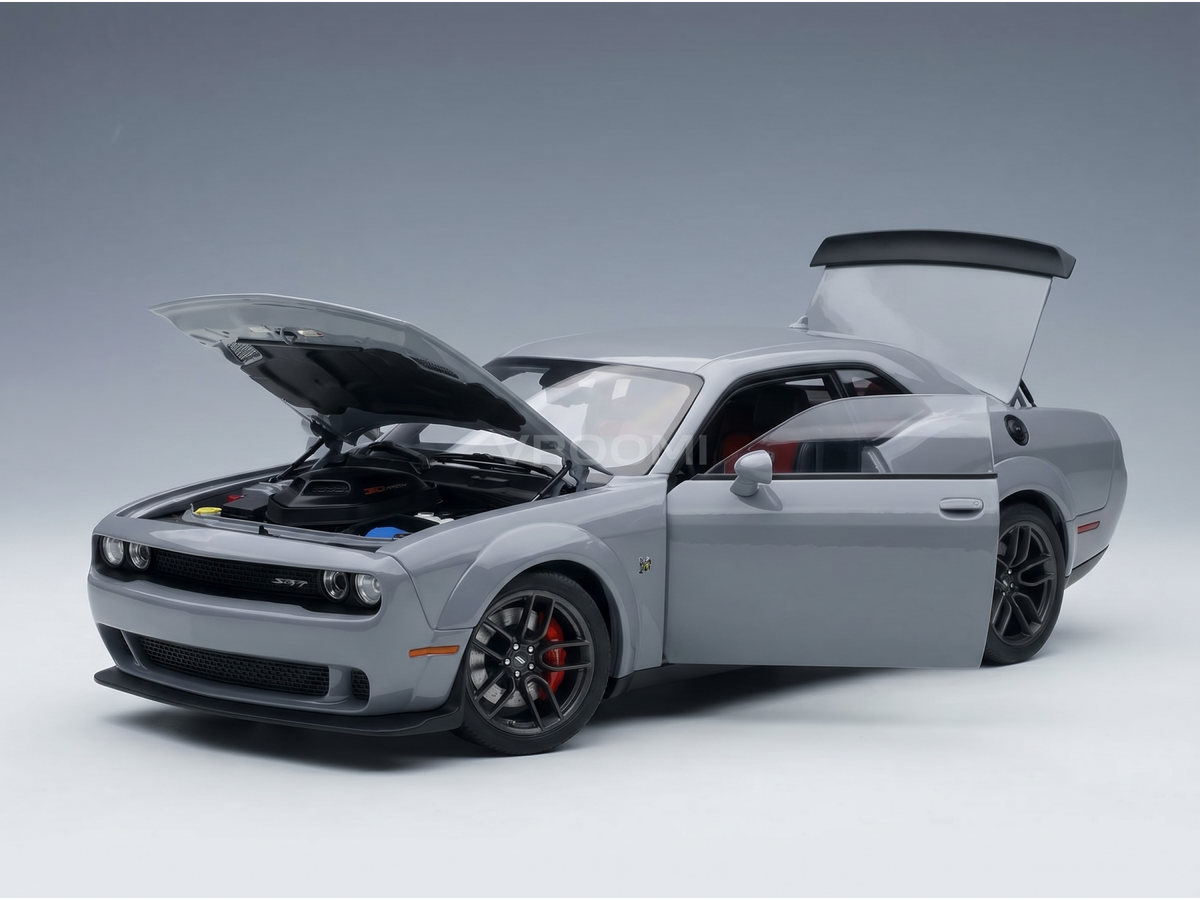 Dodge Challenger R/T Scat Pack Widebody 2022 Smoke Show Grey AUTOart 1:18 scale model - image 3