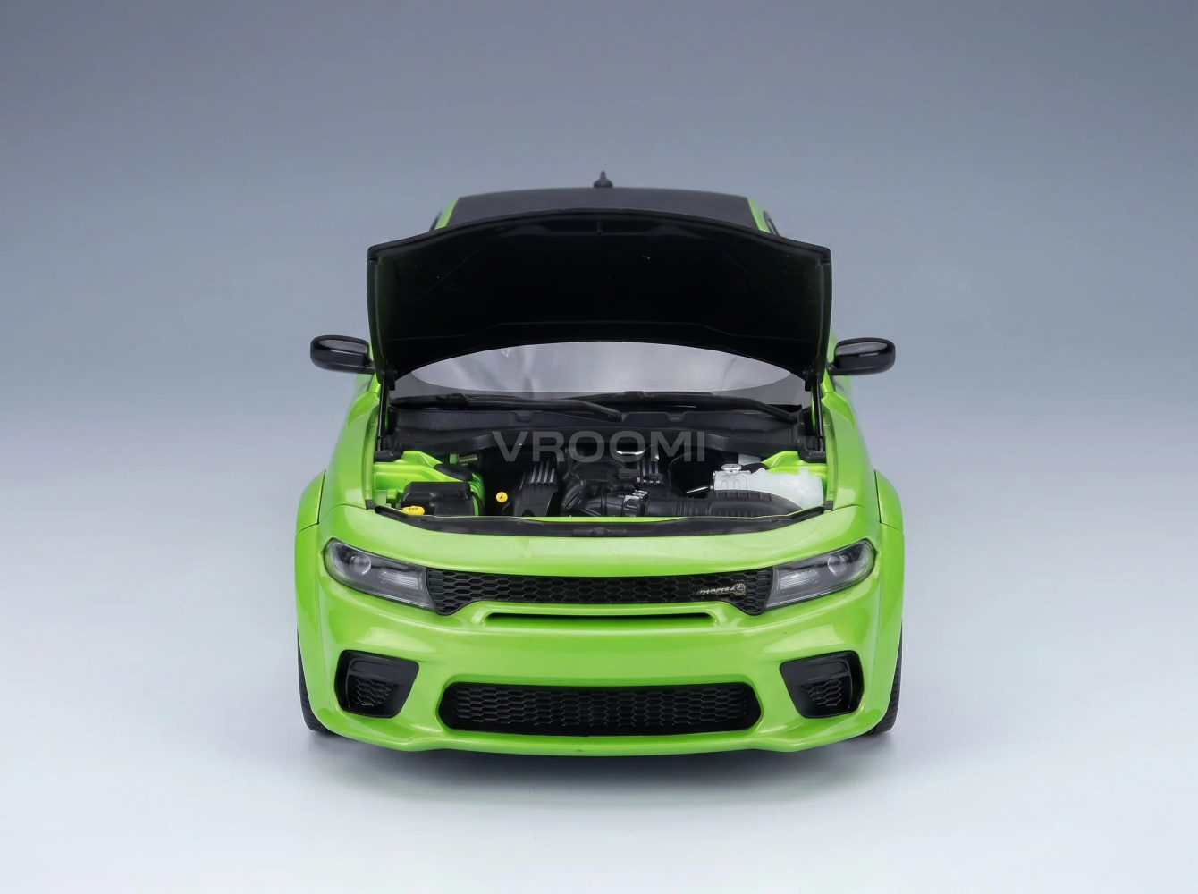 DODGE - CHALLENGER SRT SUPER STOCK COUPÉ 2023 - VERDE. Maqueta de coche en Vroomi