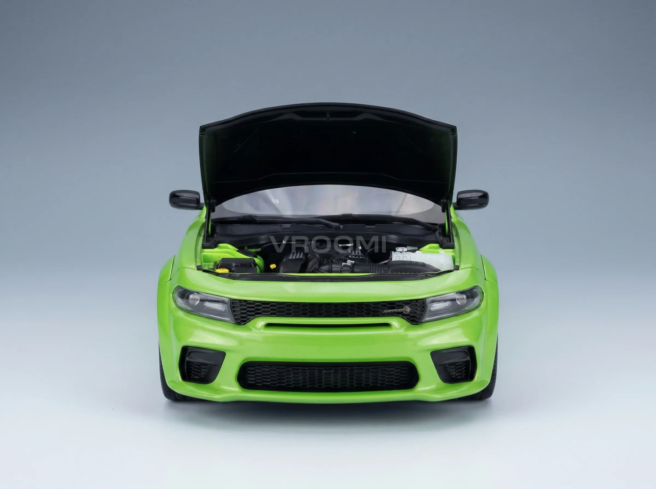 DODGE - CHARGER SCAT PACK WIDEBODY COUPÉ 2023 - SUB LIME Maqueta de coche en Vroomi