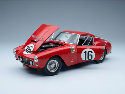 Ferrari 250 GT SWB 3,0 l V12 Coupé Team Scuderia Serenissima Nr. 16 24-Stunden-Rennen von Le Mans 1961 Maurice Trintignant Carlo Maria Abate Red Racing Cars 575 – Vroomi