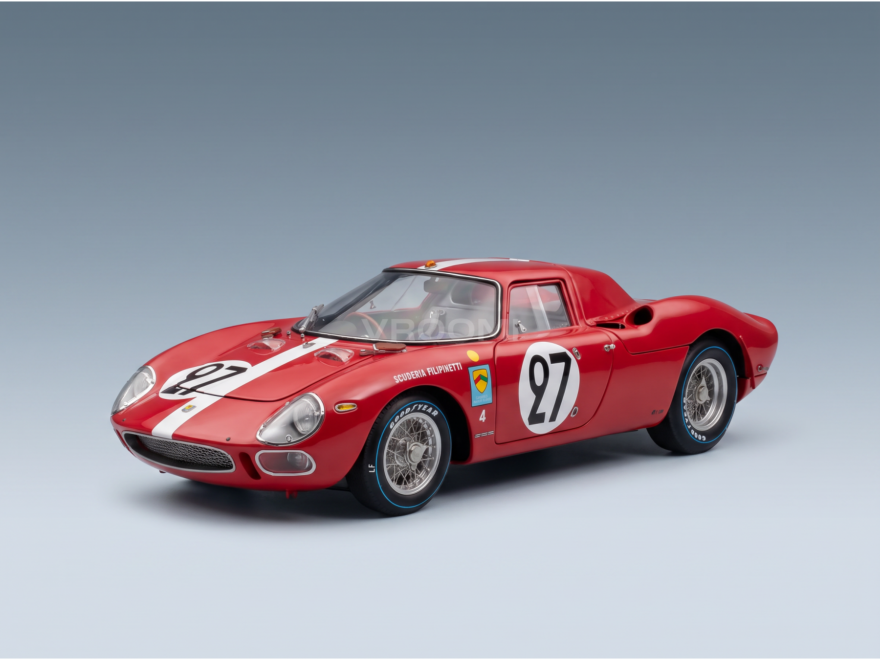 FERRARI - 250LM 3,3 L V12, n° de châssis n6119, ÉQUIPE SCUDERIA FILIPINETTI N° 27, 6e au Mans 1965, DIETER SPOERRY - ARMAND BOLLER