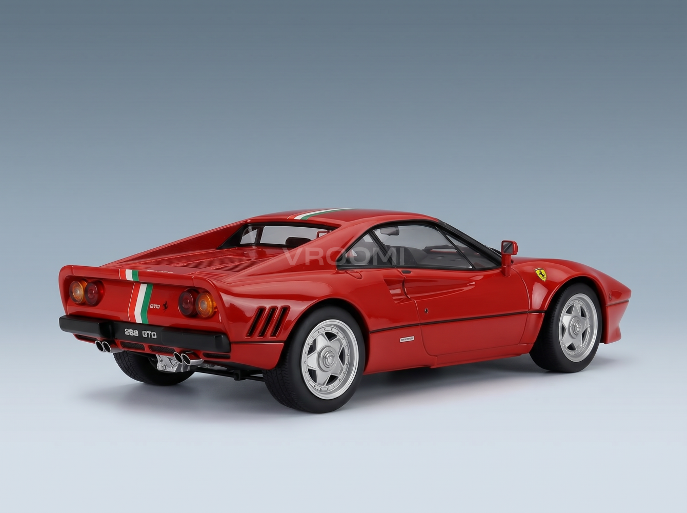 FERRARI - 288 GTO ITALIAN STRIPES 1984 - ROSSO modellino in scala modellino Vroomi