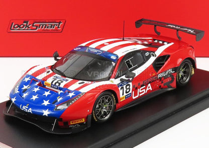FERRARI - 488 GT3 USA TEAM N 18 8h FIA MOTORSPORT GAMES GT CUP VALLELUNGA 2019 ROBERT FERRIOL - SPENCER PUMPELLY - RED USA FLAG