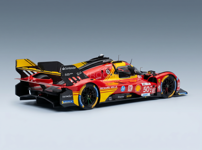 FERRARI | 499P 3,0 L TURBO V6 ÉQUIPE FERRARI AF CORSE N 50 VAINQUEUR DES 24 HEURES DU MANS 2024 ANTONIO FUOCO - MIGUEL MOLINA - NICKLAS NIELSEN