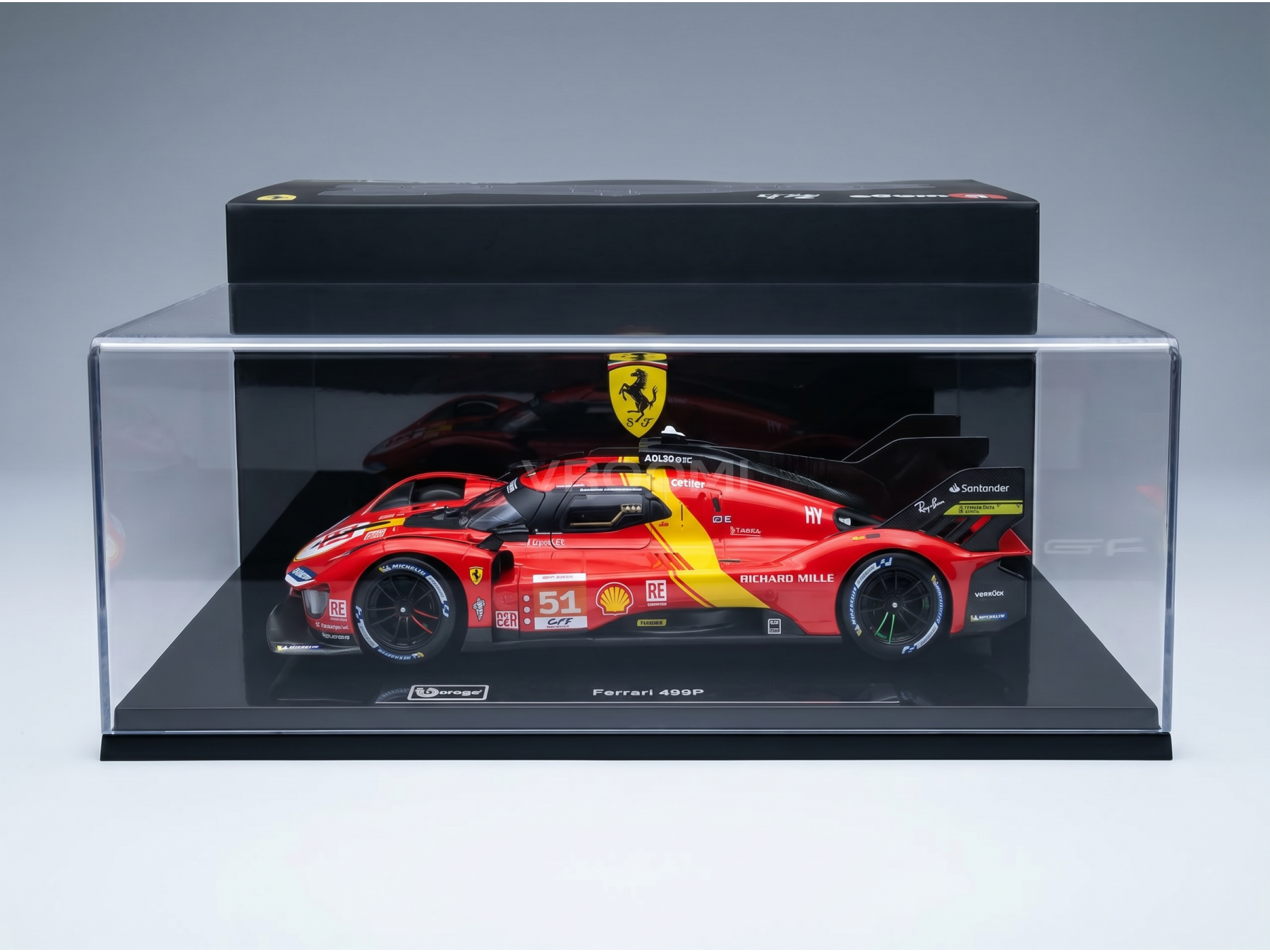 ferrari-499p-3-0l-turbo-v6-team-af-corse-nr-51-winnaar-24-uur-van-le-mans-2023-alessandro-pier-guidi-james-calado-antonio-giovinazzi-met-showcase-racing-cars-643 - Vroomi