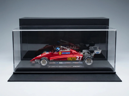 FERRARI - F1 126C2 (dernière version) N° 27, 2e Grand Prix d'Italie à Monza (avec figurine du pilote) 1982 PATRICK TAMBAY - ROUGE Maquette de voiture sur Vroomi