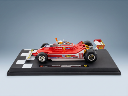 Maquette de la Ferrari 312T4 de Jody Scheckter, vainqueur du Grand Prix d'Italie 1979, disponible chez Vroomi