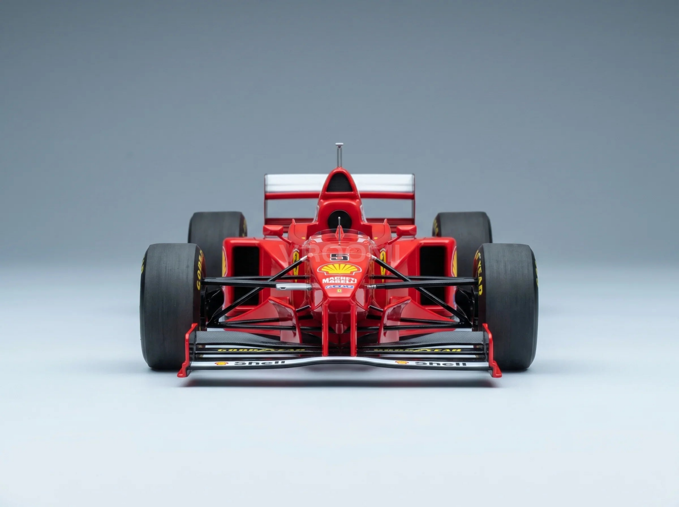 FERRARI - F1 F310B TEAM SCUDERIA FERRARI N. 5 VINCITORE DEL GP DEL GIAPPONE 1997 MICHAEL SCHUMACHER - ROSSO BIANCO Vroomi Scale modellini