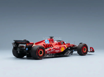 FERRARI - F1 SF-24 TEAM SCUDERIA FERRARI N. 16 3° GP DEL MESSICO 2024 CHARLES LECLERC - CON VETRINA - ROSSO BIANCO NERO Vroomi Scale modellini