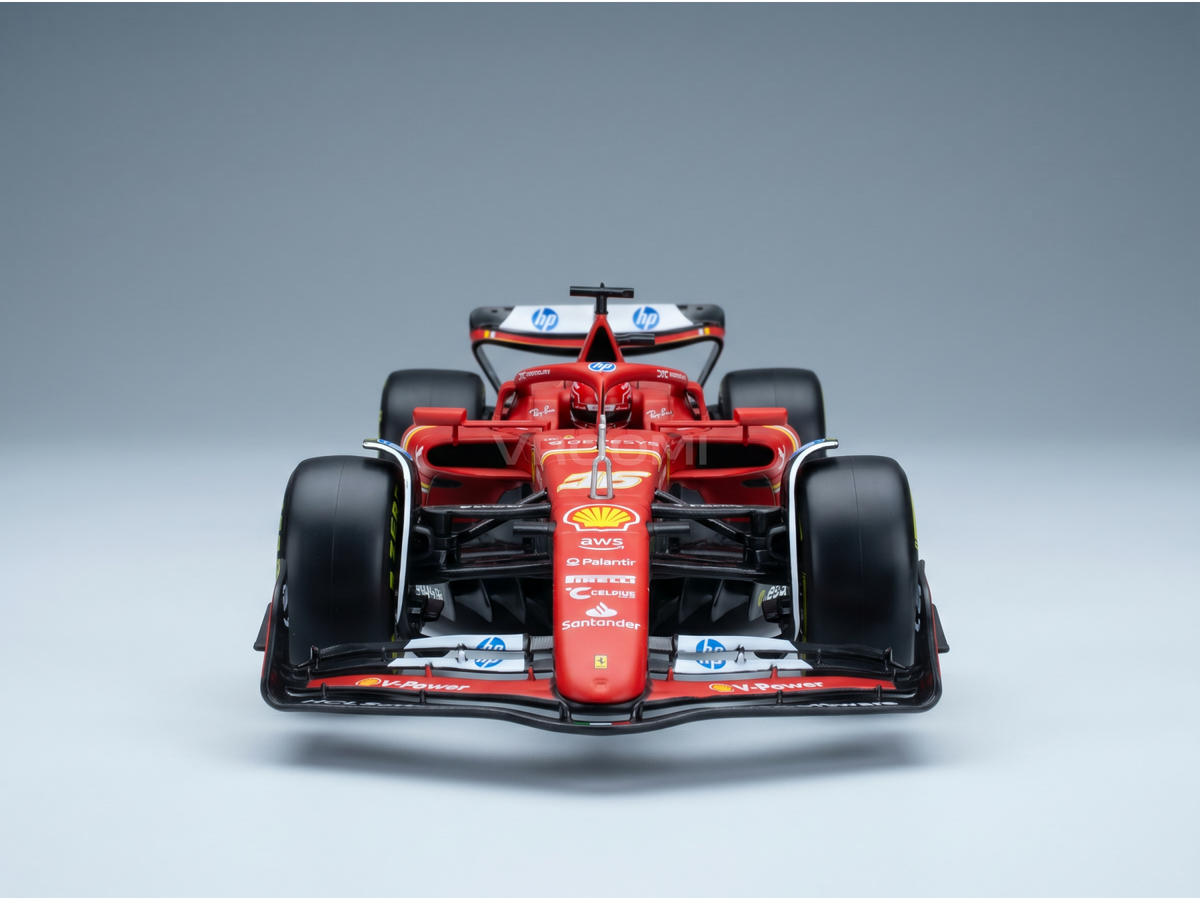 Ferrari SF-24 Scuderia Ferrari No. 16 4th Emilia Romagna Imola GP Charles Leclerc 2024 with Showcase Burago 1:18 scale model - image 3