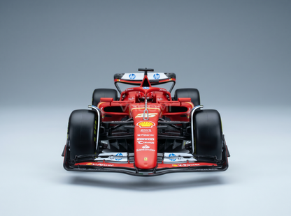 FERRARI | F1  SF-24 EQUIPO SCUDERIA FERRARI N.º 16 4.º GP DE EMILIA ROMAGNA EN IMOLA 2024 CHARLES LECLERC - CON VITRINA