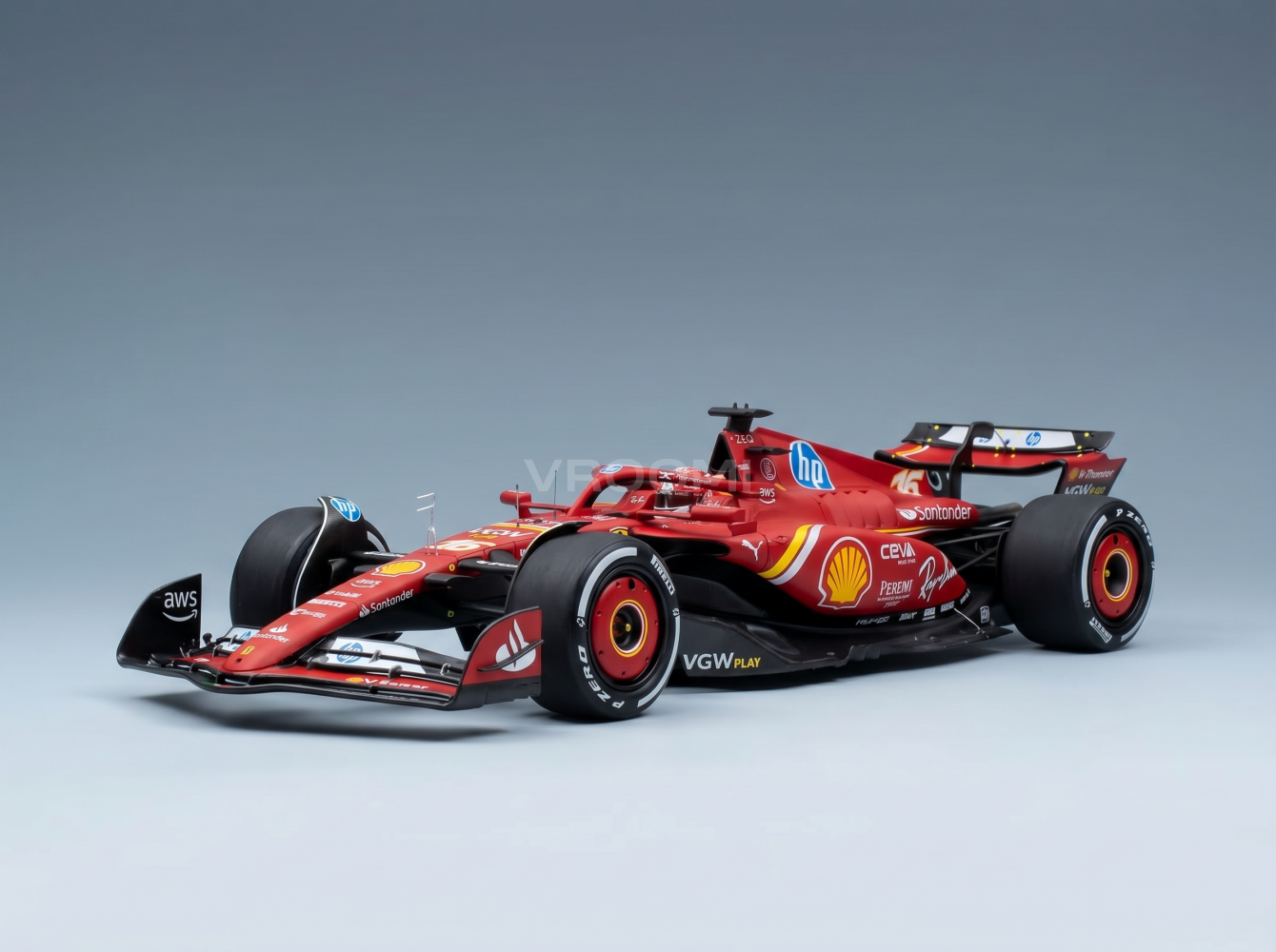 FERRARI | F1 SF-24 TEAM SCUDERIA FERRARI N 16 WINNER MONACO GP 2024 CHARLES LECLERC - CON VETRINA - WITH SHOWCASE Scale model car on Vroomi