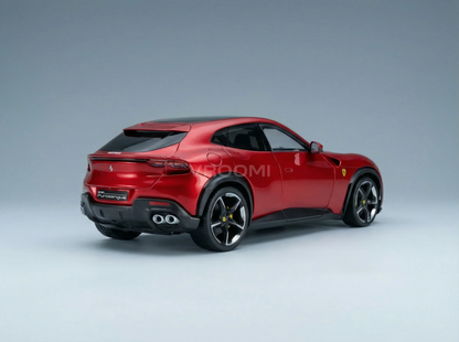 FERRARI - PUROSANGUE 2022 - COM VITRINA - NUMERADOS UM A UM - ROSSO MAGMA - VERMELHO MET Modelo de carro em escala na Vroomi