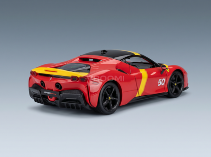 FERRARI - SF90 N 50 ASSETTO FIORANO, librea de las 24 Horas de Le Mans 2024 - ROJO, AMARILLO Y NEGRO