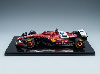 FERRARI - WITH SHOWCASE - F1 SF-25 TEAM SCUDERIA FERRARI N 16 SEASON 2025 CHARLES LECLERC - RED Scale model car on Vroomi