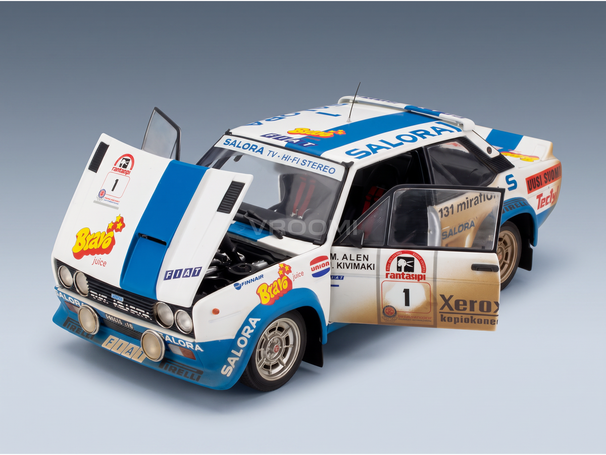 FIAT – 131 ABARTH (Dirty- und Nachtversion) N 1 – SIEGER DER RALLYE 1000 LAKES 1980 – MARKKU ALEN – ILKKA KIVIMAKI – WHITE LIGHT