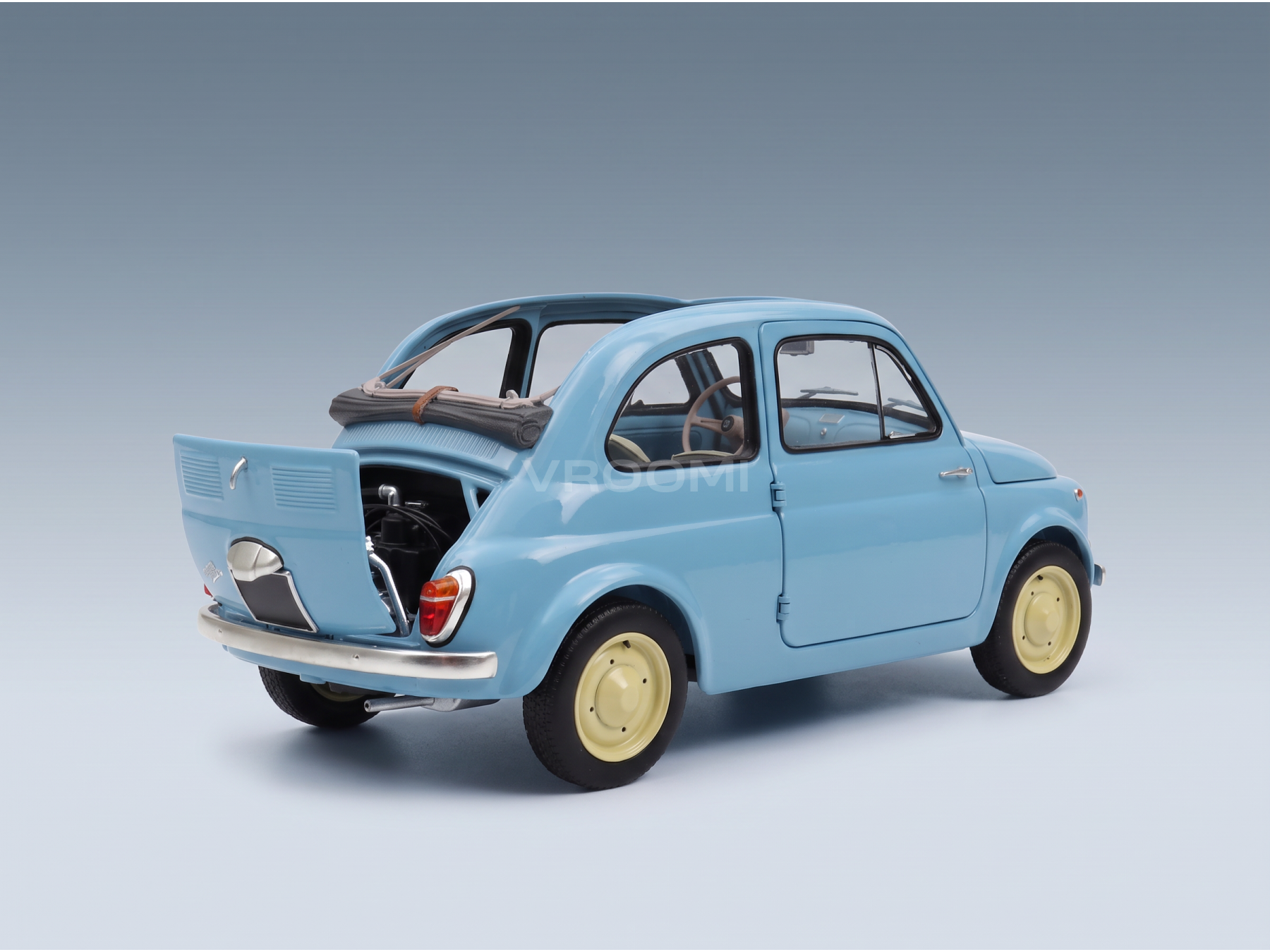 FIAT - 500 D CABRIOLET OPEN 1960 - CELESTE CROCIERA - LICHTBLAUW - STRATAUTO’S