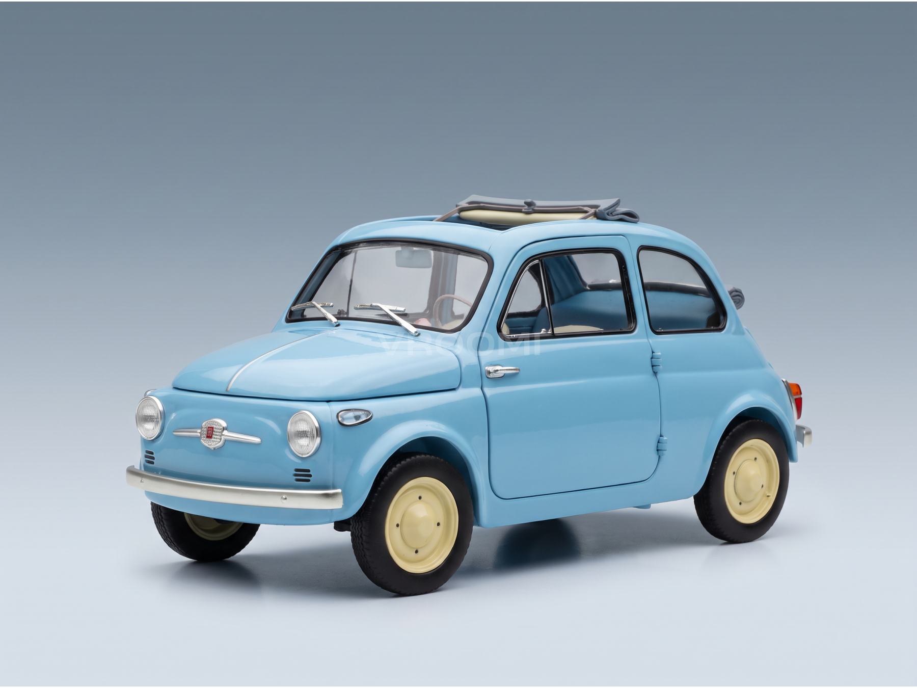 FIAT - 500 D CABRIOLET OPEN 1960 - CELESTE CROCIERA - LICHTBLAUW - STRATAUTO’S