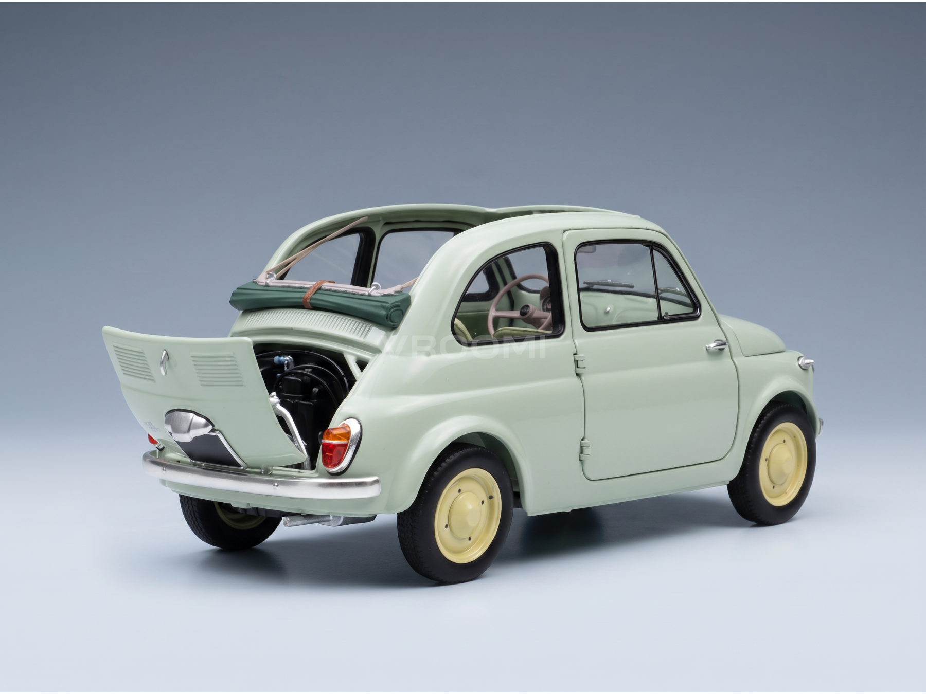 FIAT - 500 D CABRIOLET DÉCAPOTABLE 1960 - VERDE CHIARO - VERT CLAIR - VOITURES DE ROUTE