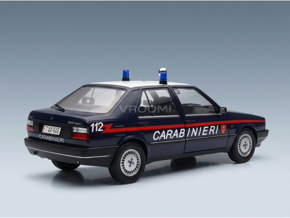 Carabinieri scale model car with blue lights, 112 marking, and Vroomi branding for collectors.