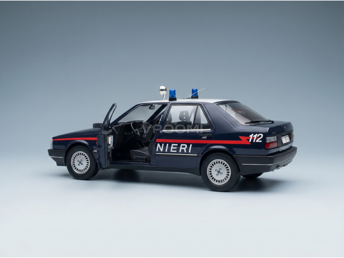 Nieri 112 police scale model car with open door, blue lights, red stripe — Vroomi