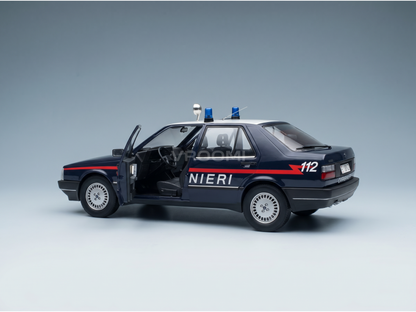Nieri 112 police scale model car with open door, blue lights, red stripe — Vroomi