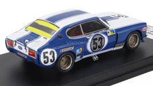 FORD ENGLAND  CAPRI 2600 LV 3,0 L V6 N 53 24h de Le Mans 1973 HELMUT KOINIGG - JEAN VINATIER - GERRY BIRREL - BRANCO E AZUL Modelo em escala no Vroomi
